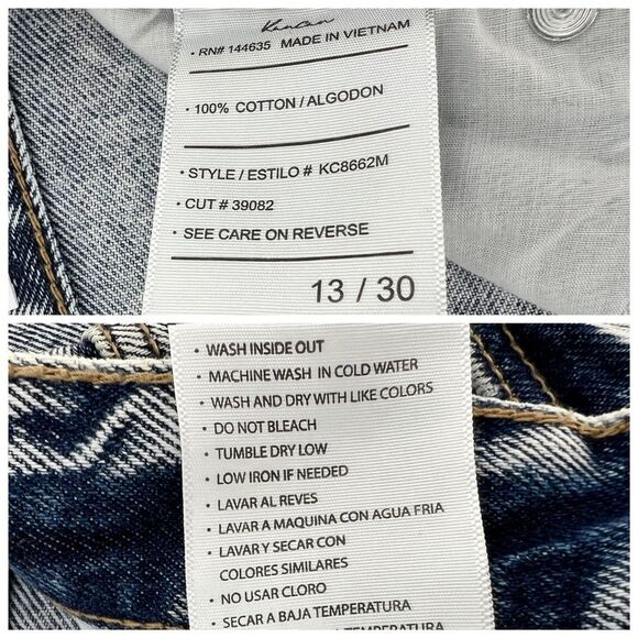 KanCan Karen High Rise Mom Distressed Denim Cropped Jeans 13/30 - Picture 11 of 13